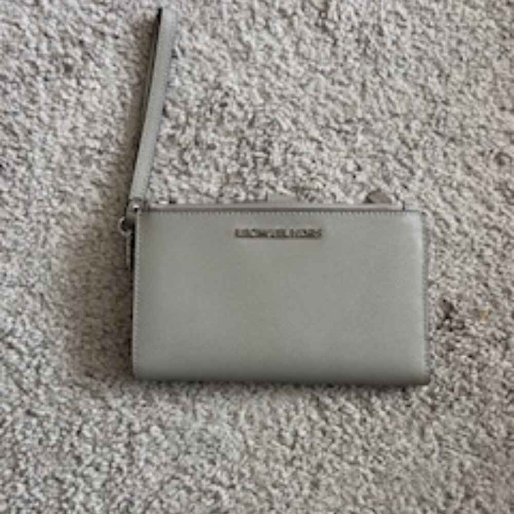 Michael Kors Gray Wallet Wristlet - Like New